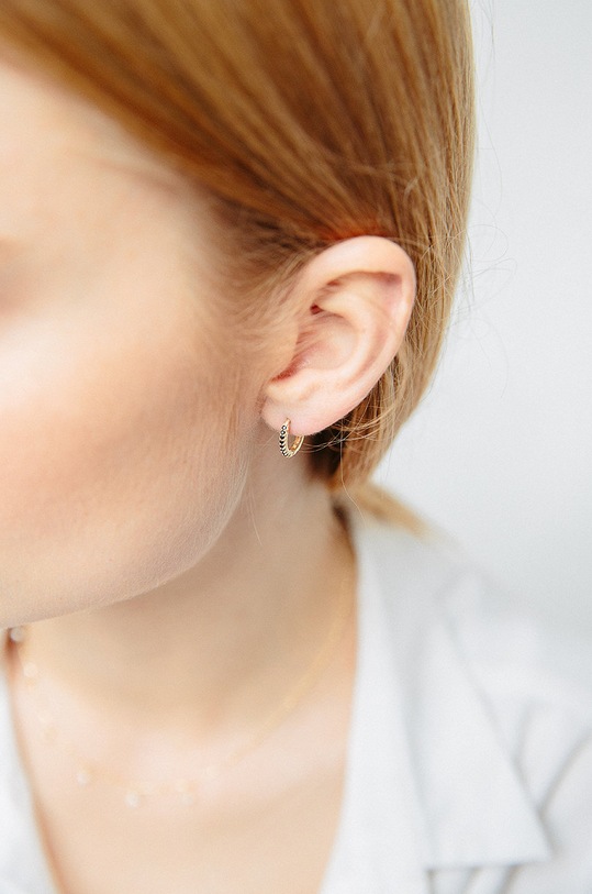 ANIA KRUK - Stříbrné pozlacené náušnice Rock It SYZKS0660Z zlatá ZS22