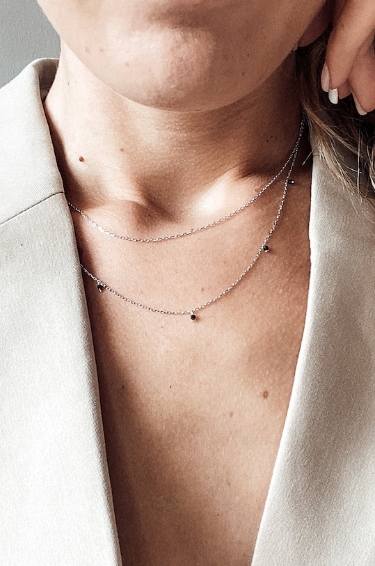 ANIA KRUK - Naszyjnik srebrny Oval SYZNS0200 srebrny ZS22