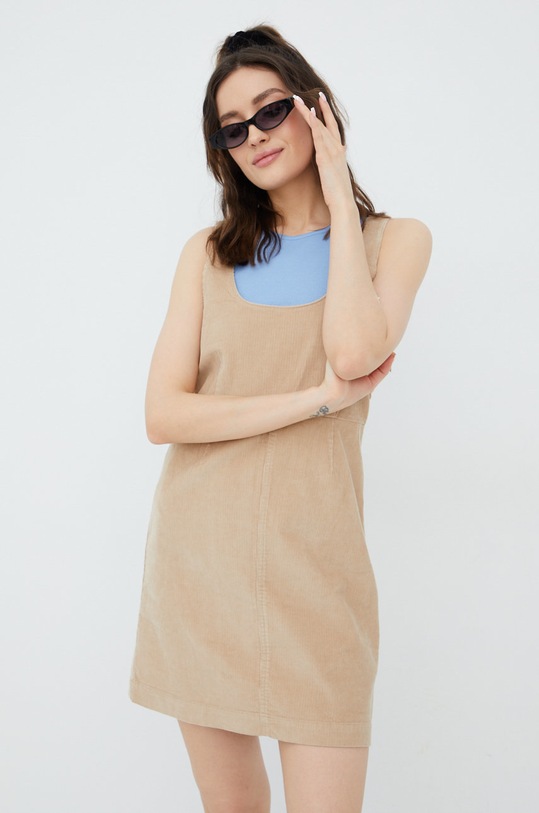 Pamučna haljina Element Planet friendly bež C3DRB3.OXFORDTAN
