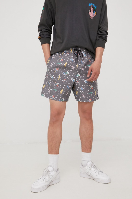 RVCA szorty tkanina szary C1VORB.BLACK