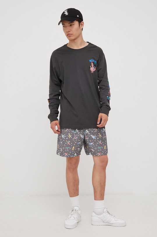 RVCA szorty C1VORB.BLACK szary ZS22
