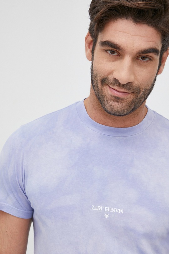Bavlněné tričko Manuel Ritz fialová 3232M557T.223333