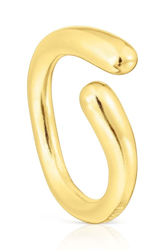 Tous anello in argento placato in oro oro plissettato oro 1003913811
