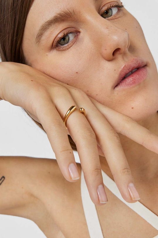 Tous anello in argento placato in oro oro 1003913811