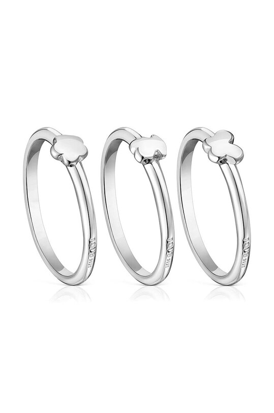Tous pierścionek srebrny 3-pack 14 srebrny 1003877214