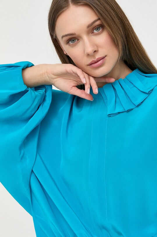 Liviana Conti bluzka jedwabna L3SS11 niebieski