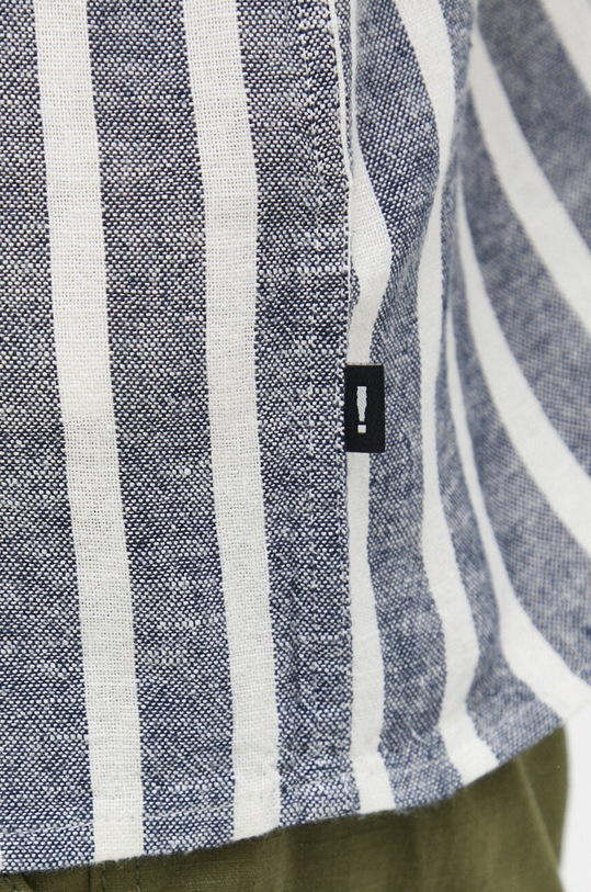 Сорочка з льону Solid 21107688.194010 темно-синій ZS23