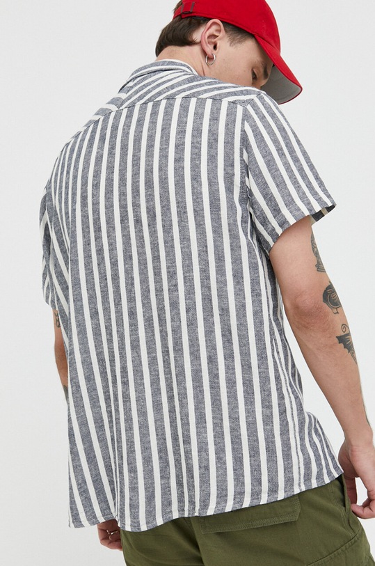 Сорочка з льону Solid темно-синій 21107688.194010