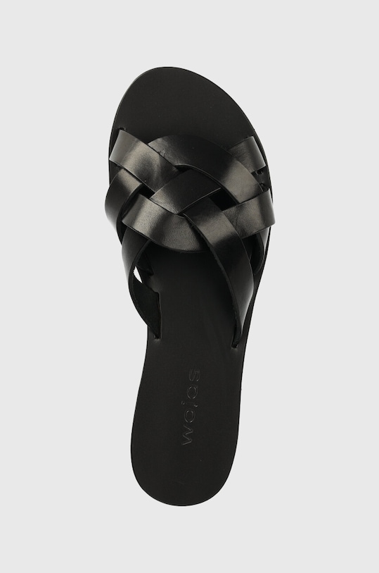 Kožené pantofle Wojas černá 7402551