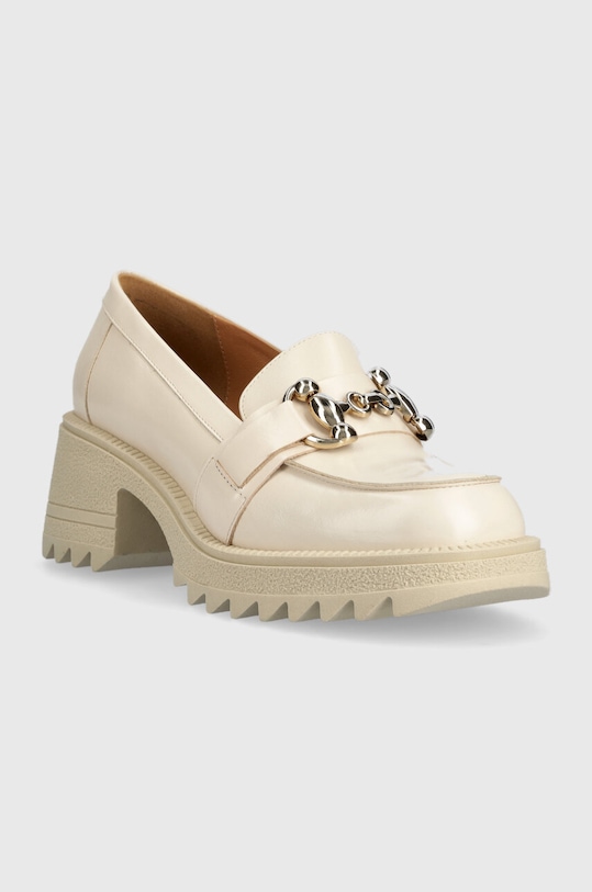 Charles Footwear czółenka skórzane Kiara Kiara.Loafer beżowy ZS23