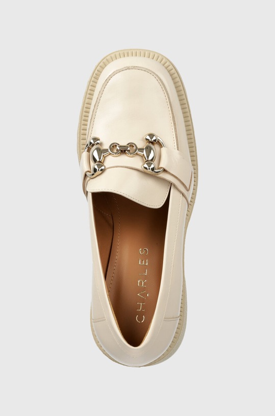 Charles Footwear czółenka skórzane Kiara beżowy Kiara.Loafer