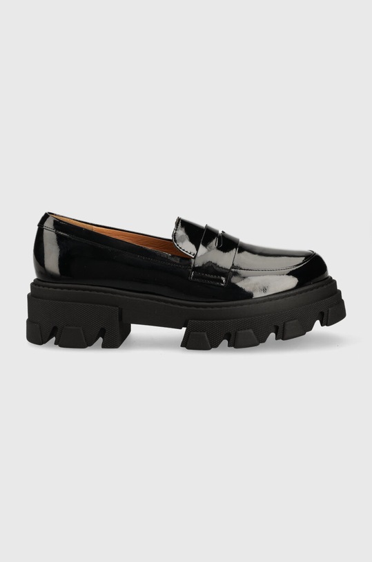 Δερμάτινα μοκασίνια Charles Footwear Mey ίσια πλατφόρμα μαύρο Mey.Loafer.Basic