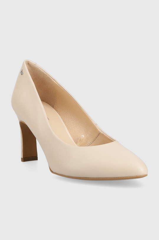 Kožené lodičky Wojas 3501554 béžová ZS23