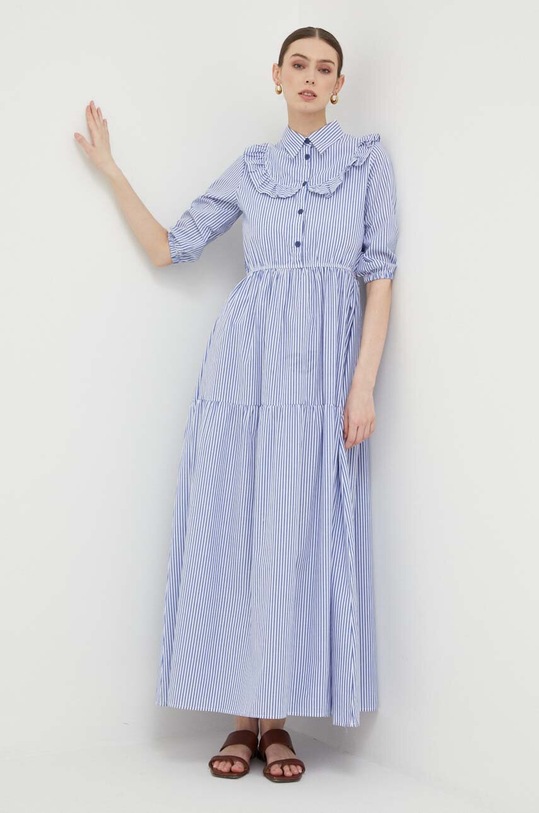 Silvian Heach rochie din bumbac GPP23152VE alb ZS23