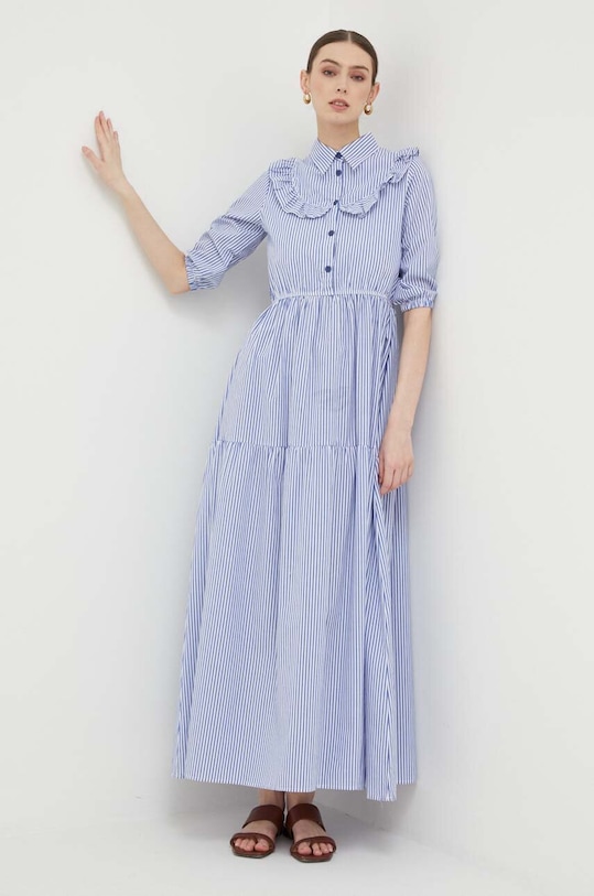 Silvian Heach rochie din bumbac GPP23152VE alb ZS23