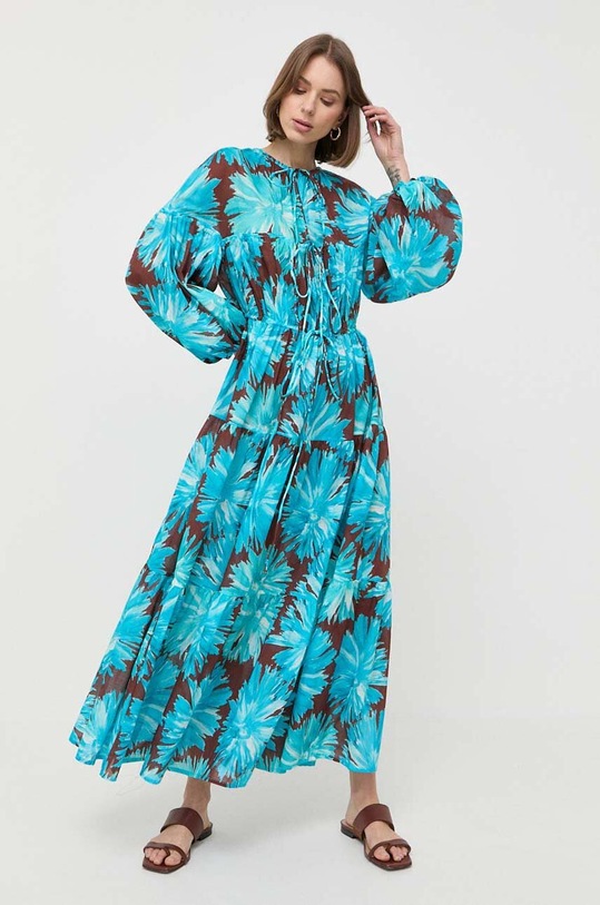 Liviana Conti sukienka bawełniana wzorzyste multicolor L3SU72