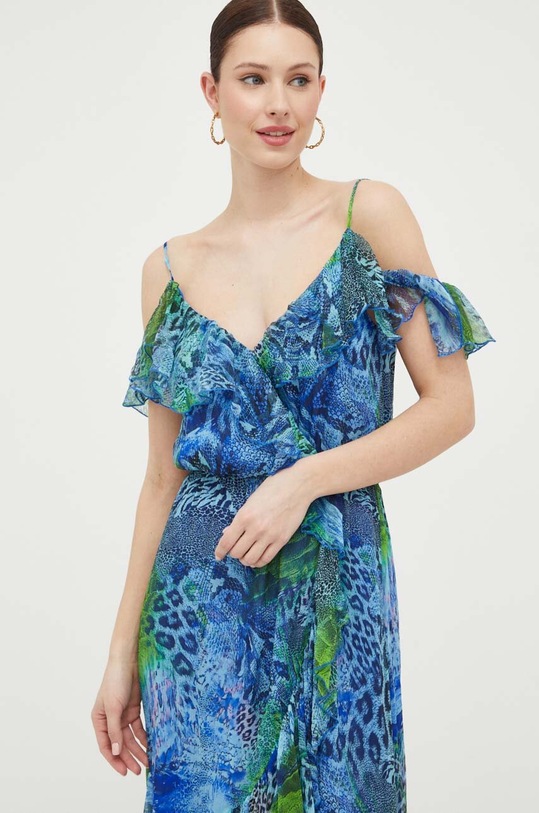 Nissa rochie de matase multicolor RC14104