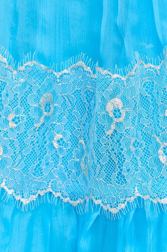 Nissa rochie de matase RS13875 albastru