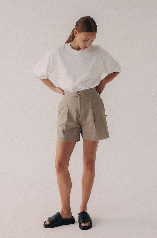 MUUV. tricou din bumbac tshirt.over.ready.white alb ZW24