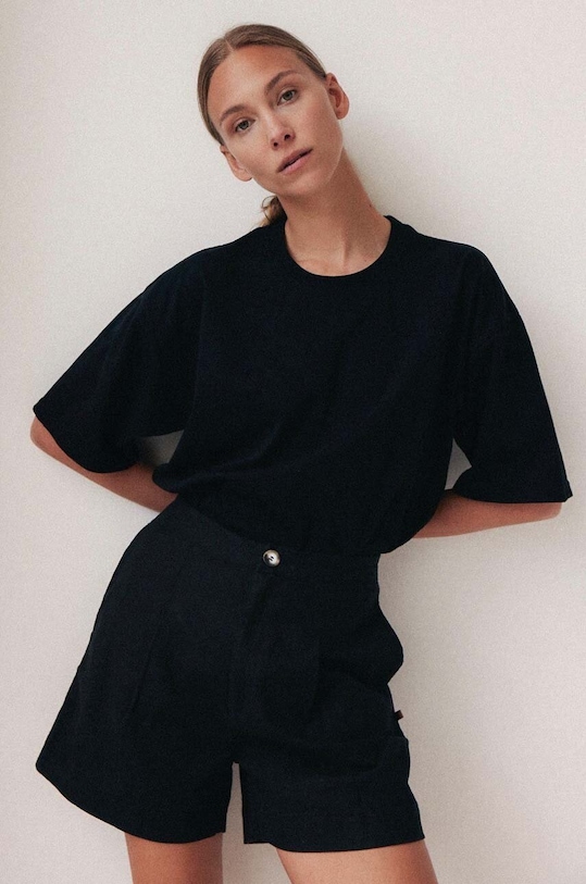 Βαμβακερό μπλουζάκι MUUV. READY TO WEAR βαμβάκι μαύρο tshirt.READYTOWEAR.blck