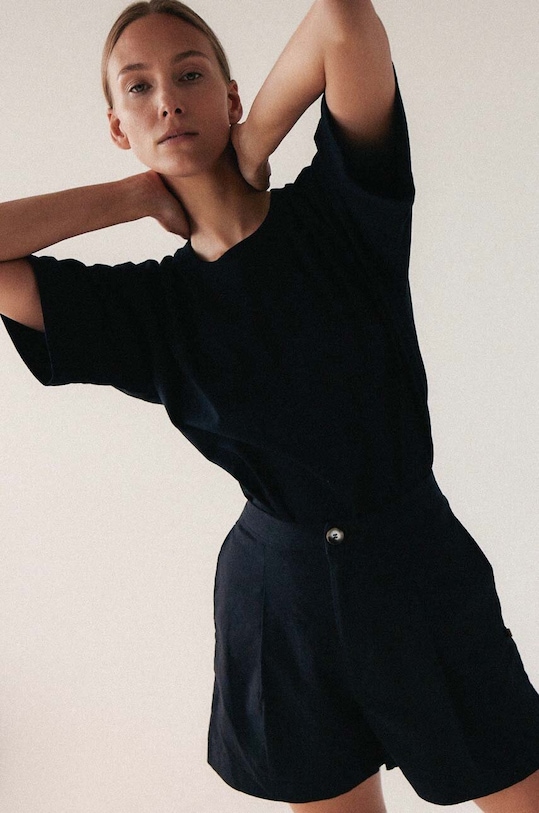 Βαμβακερό μπλουζάκι MUUV. READY TO WEAR tshirt.READYTOWEAR.blck μαύρο ZS25