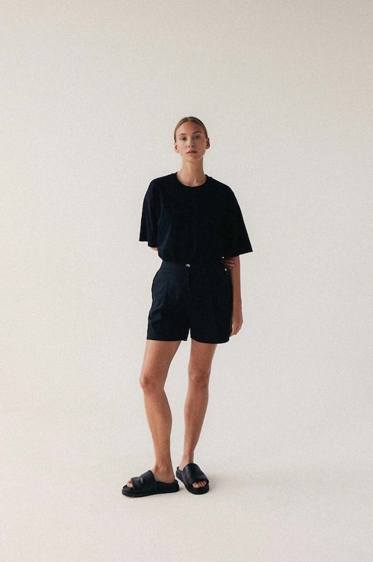 Βαμβακερό μπλουζάκι MUUV. READY TO WEAR μαύρο tshirt.READYTOWEAR.blck