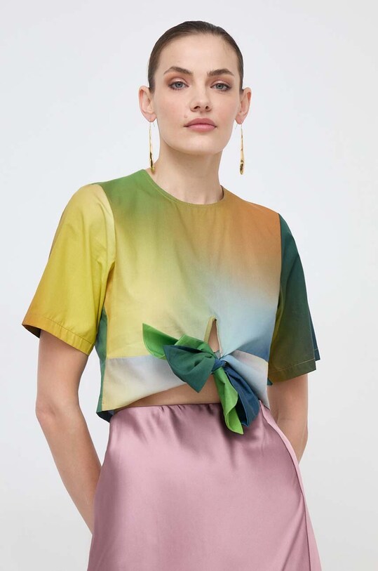 Silvian Heach bluza din bumbac cu modele multicolor GPP24362BL