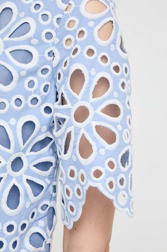 Pamučna majica Silvian Heach GPP24410BL plava