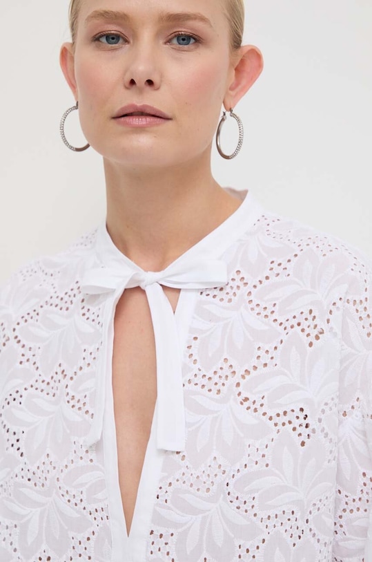 Silvian Heach bluza din bumbac alb GPP24163BL