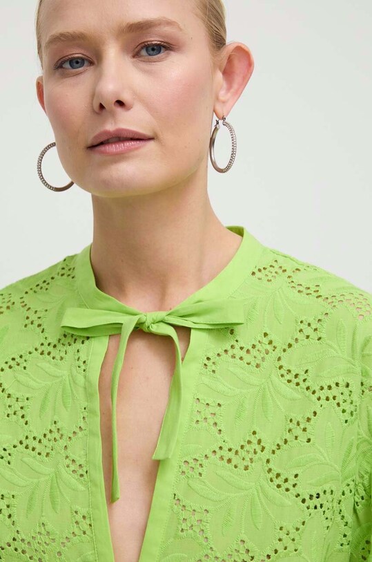 Silvian Heach bluza din bumbac verde GPP24163BL