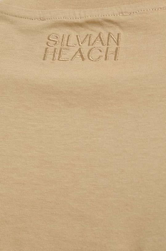 Bavlnené tričko Silvian Heach GPP24464TS béžová