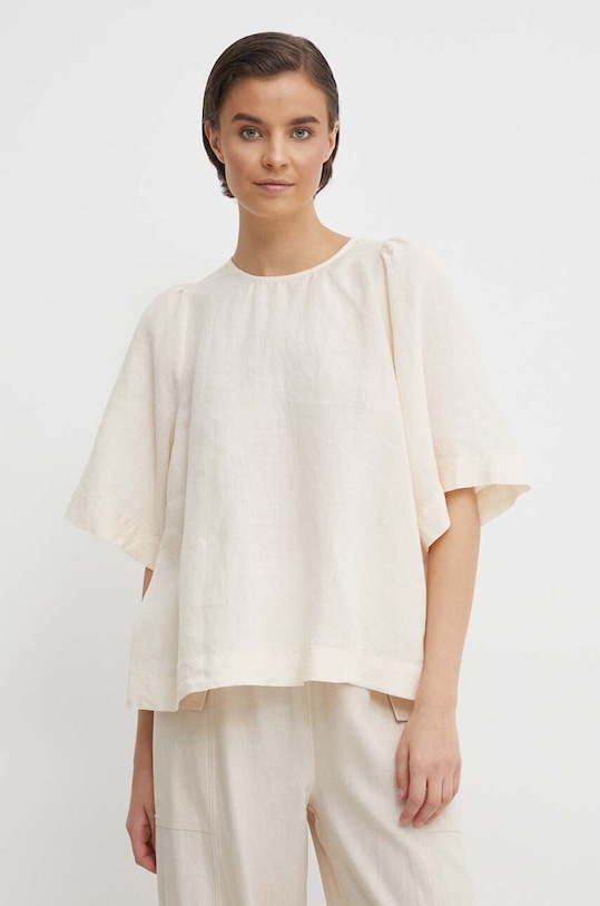 Ленена блуза Seidensticker свободна бежов 60.136276