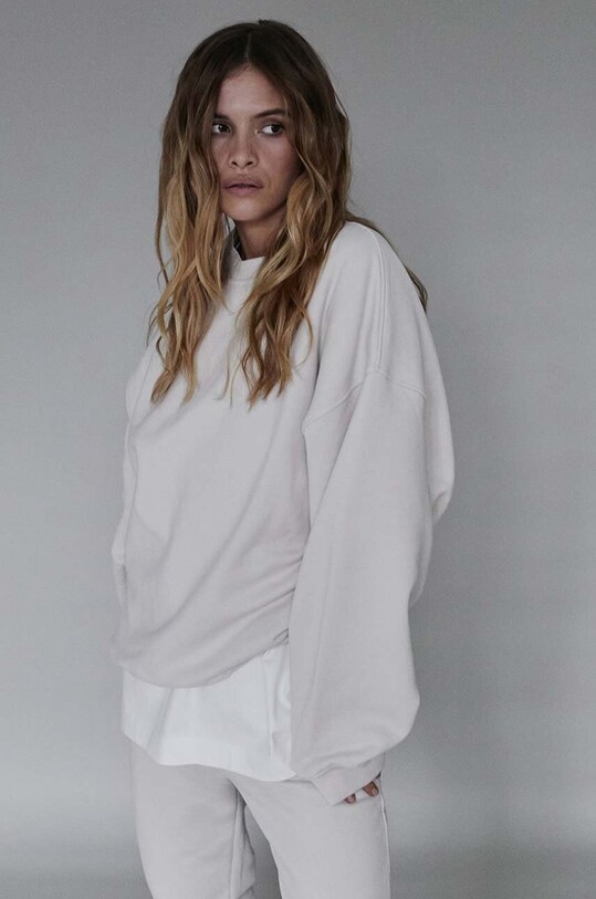 MUUV. hanorac de bumbac 1990 bluza.oversize.1990 bej ZW24