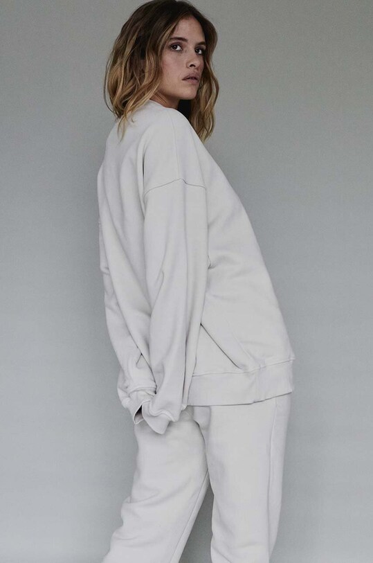 MUUV. hanorac de bumbac 1990 bej bluza.oversize.1990