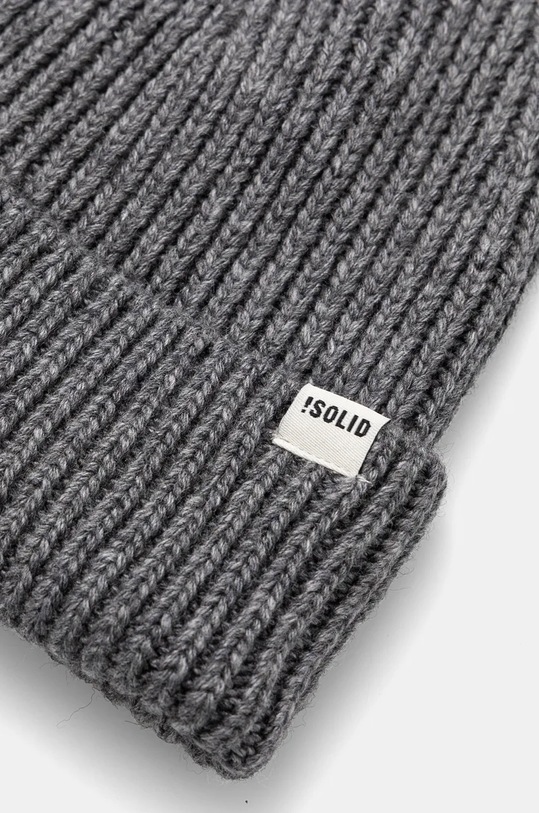 Akcesoria Solid czapka z domieszką wełny 21108059.1802011 szary