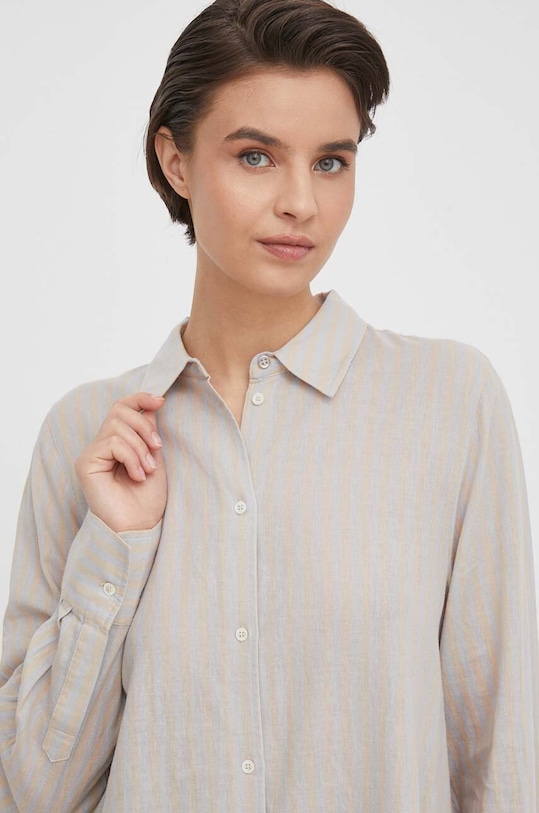 Mos Mosh koszula lniana niebieski 159640