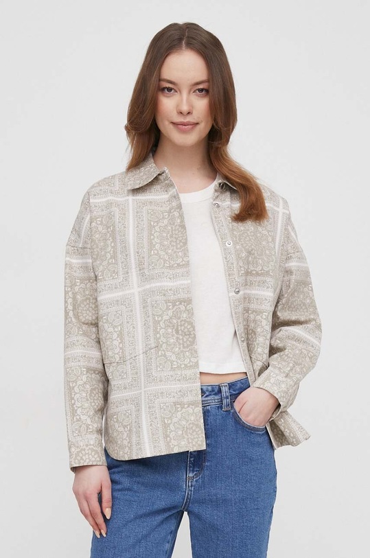 Mos Mosh camasa jeans lung verde 159760