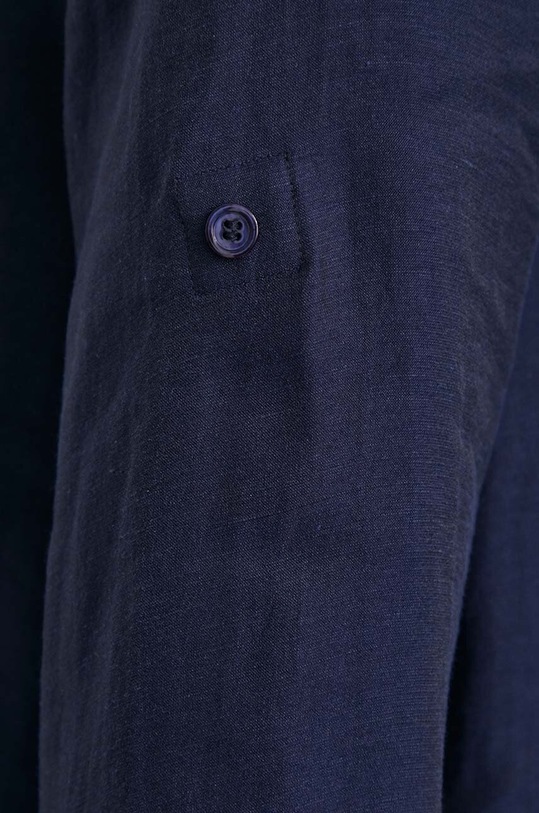 Πουκάμισο με μείγμα από λινό Seidensticker 60.136181 σκούρο μπλε