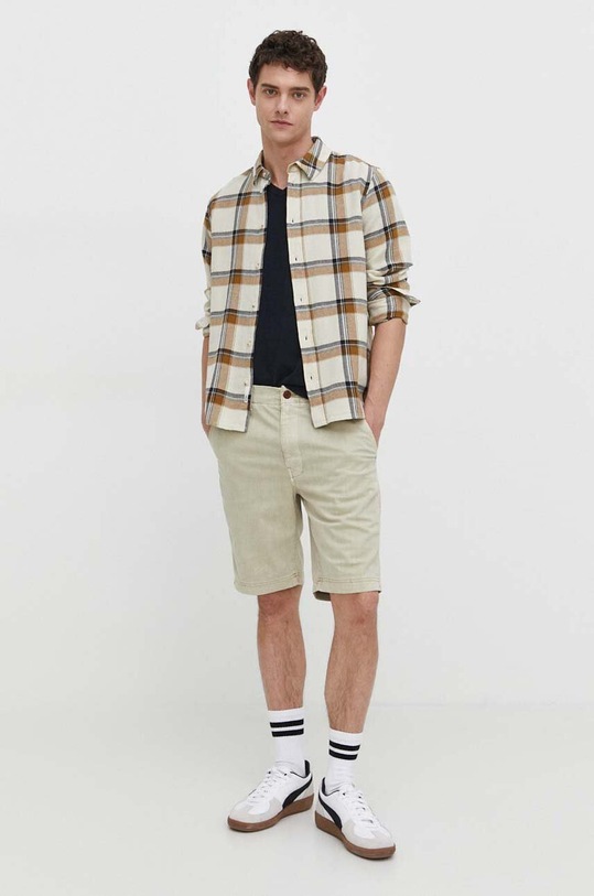 Ruházat Solid pamut ing 21108152.130401 bézs