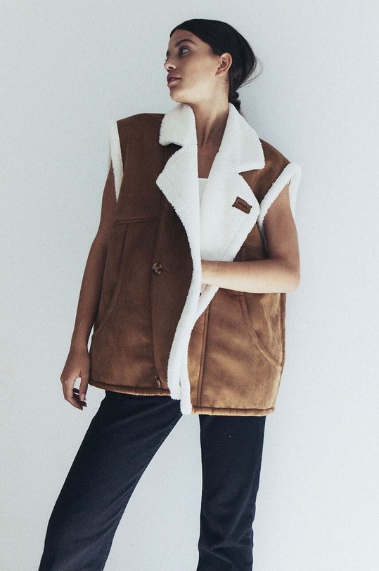 Безрукавка MUUV. з підкладкою бежевий ociepl.kamizelka.TOUCHE