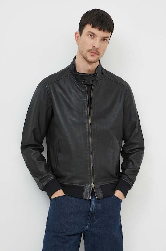 Bomboogie kurtka skórzana nieocieplane czarny JMFRIZPLGS4