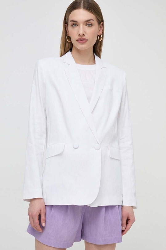 Silvian Heach len blézer szövet fehér GPP24142GC