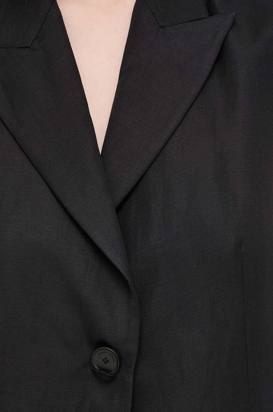 Liviana Conti kamizelka z domieszką lnu L4SL80 czarny