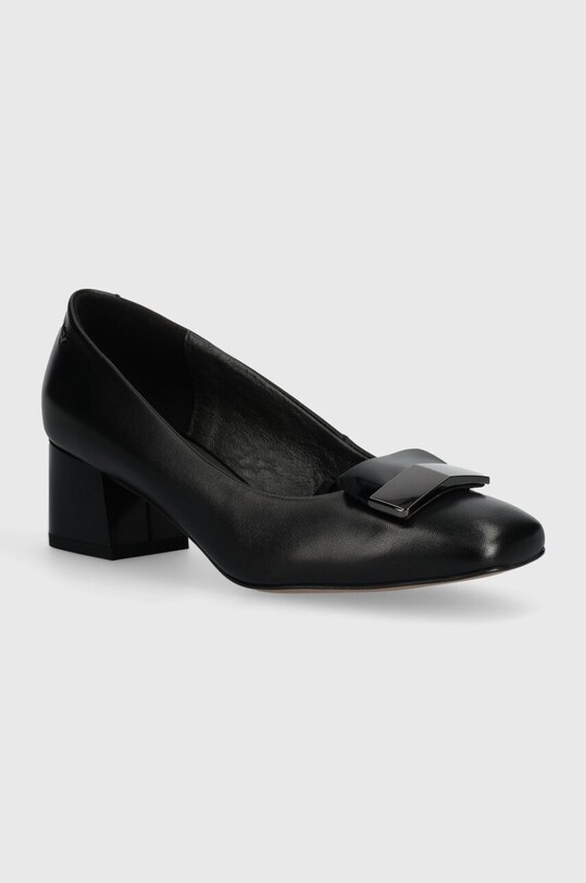 Wojas pantofi de piele gros negru 3509751
