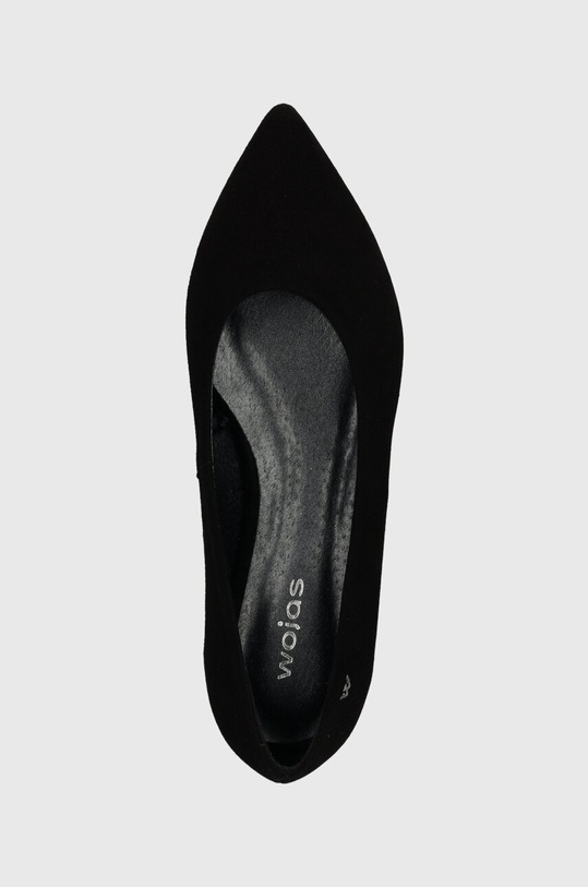 Wojas baleriny zamszowe czarny 4404161