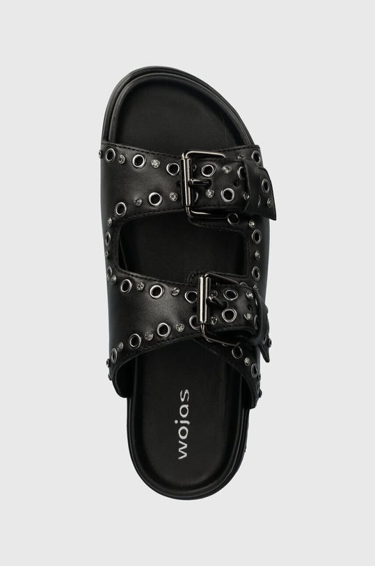 Wojas klapki skórzane 7412551 czarny 7412551