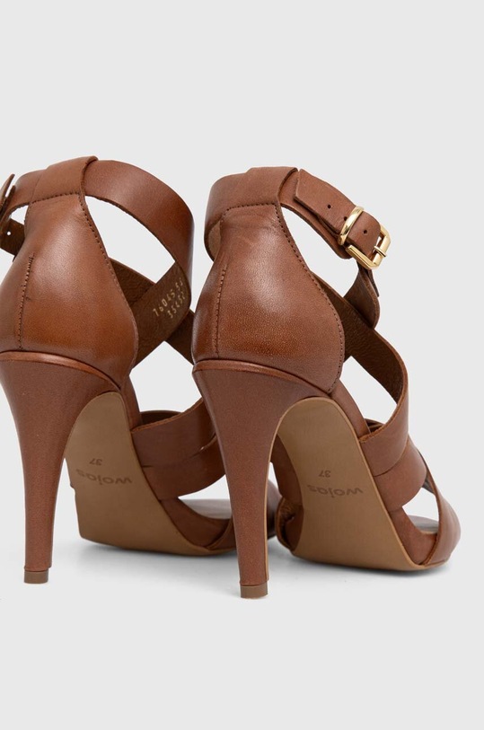 Boty Kožené sandály Wojas 7604553 7604553 hnědá