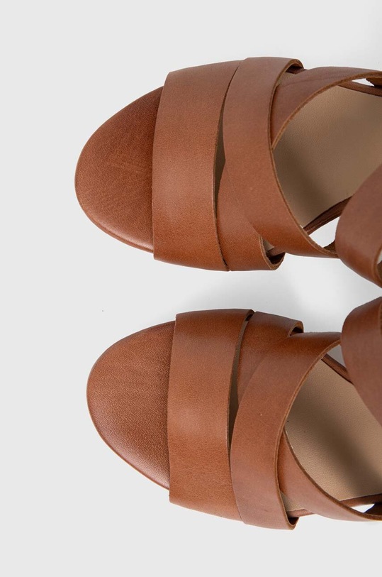 Kožené sandály Wojas 7604553 hnědá 7604553