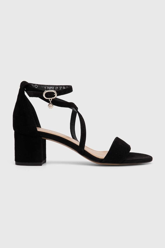 Semišové sandály Wojas 7605861 semišová kůže černá 7605861