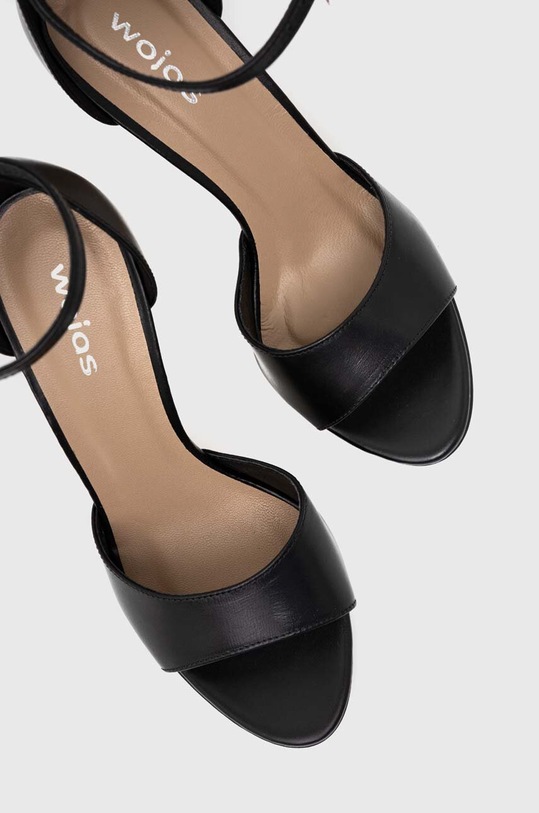 Wojas sandały skórzane 7615251 czarny 7615251